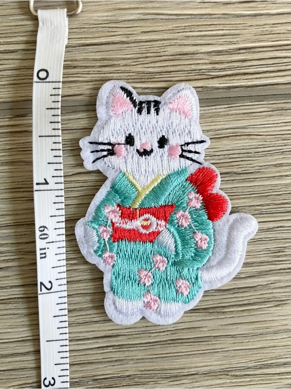 Assorted Cute Cat Embroidered Patches - Pink, Mint, Yellow